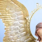 Anjo Natalino Dourado Com Asas | Natal Formosinha